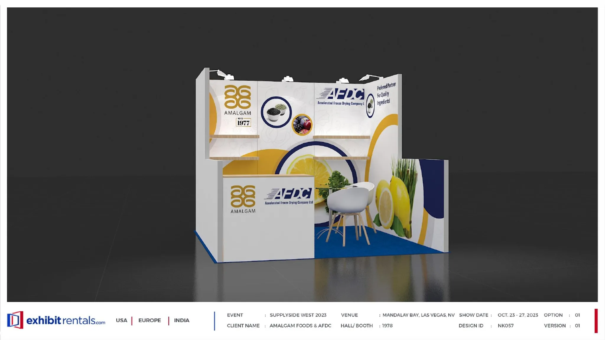 10x10 Inline booth design by Exhibit-Rentals